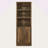 1 Doors Bookshelf With USB Port And 3 Open Shelves Bookcase Side Cabinet Storage Shelves, Rustic-325401043