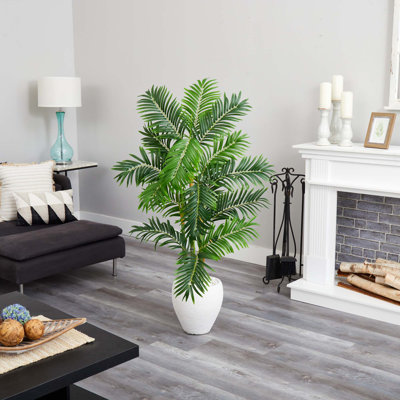 63'' Faux Palm Tree in Earthenware Planter