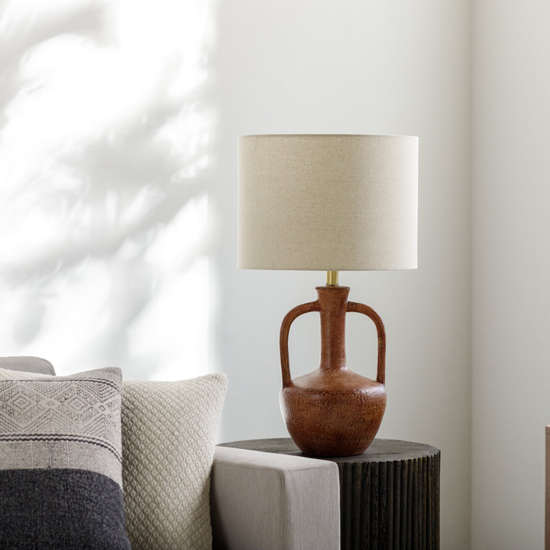 Lampe de table en céramique Argentine, Brun clair