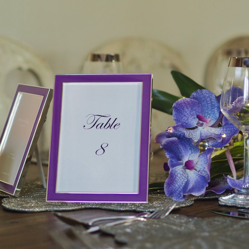 Picture Frame, 5" x 7", White/Silver