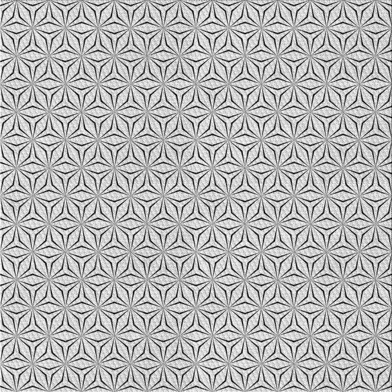 Tapis zone grise à motifs, Carré 6 pi