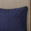 Couvre-lit bleu marine très grand - 3 pièces en coin, surface en microfibre douce avec coins plissés, rembourrage à 100%-119379867-119379862