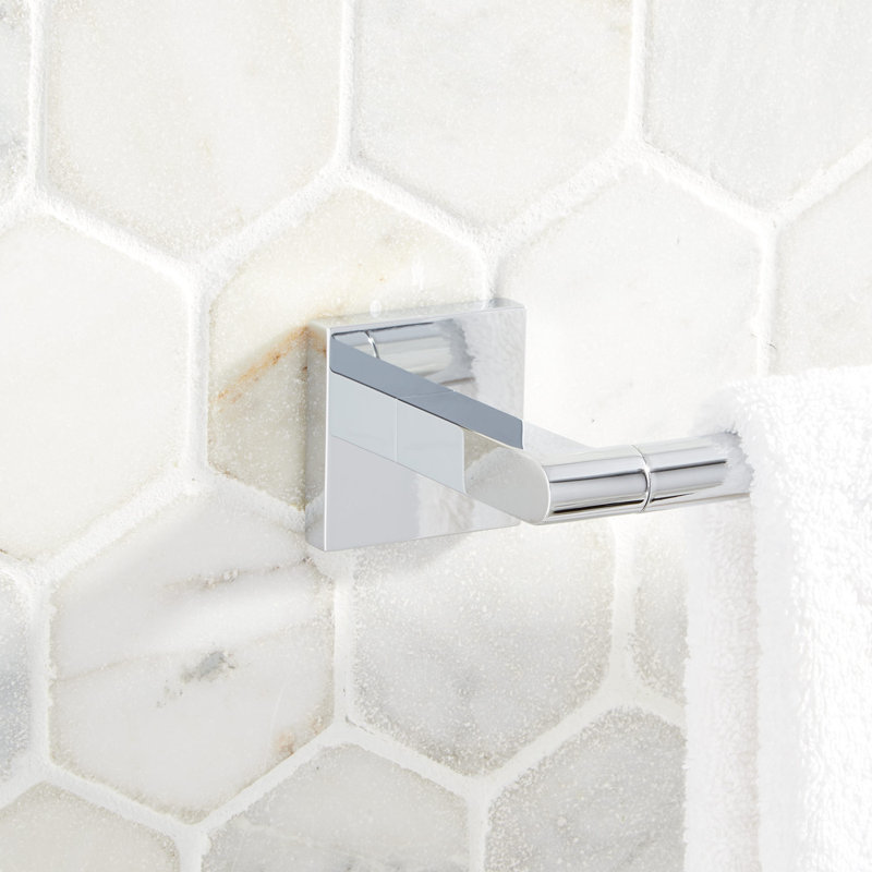 24" Hibiscus Towel Bar, Chrome