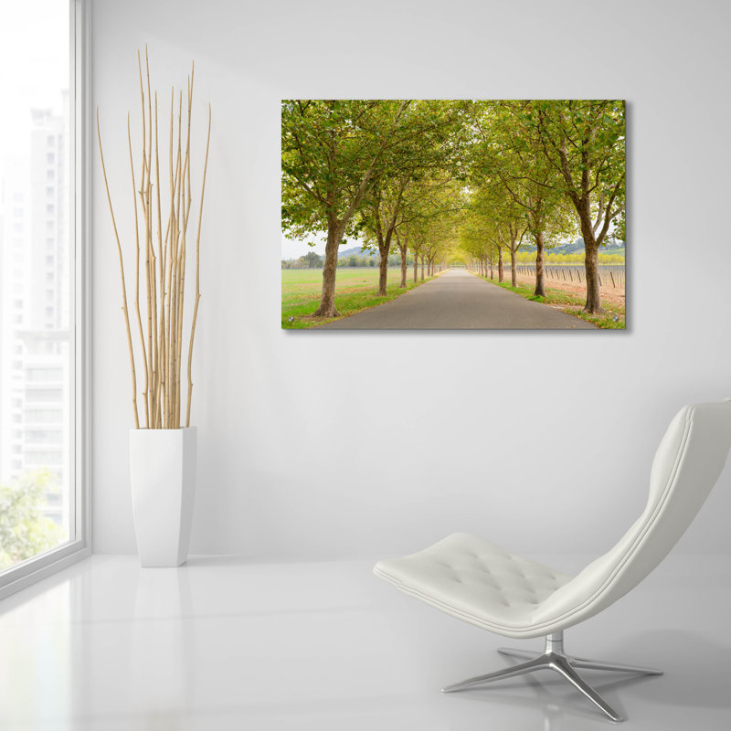 «Alexander Valley Trees» par Richard Wong, art mural en verre acrylique, H 24 po x l 36 po x P 0,2 po