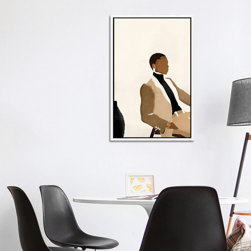 Paul 1 Piece Wall Art on Canvas, 101.6 cm H x 66.04 cm W, White Framed