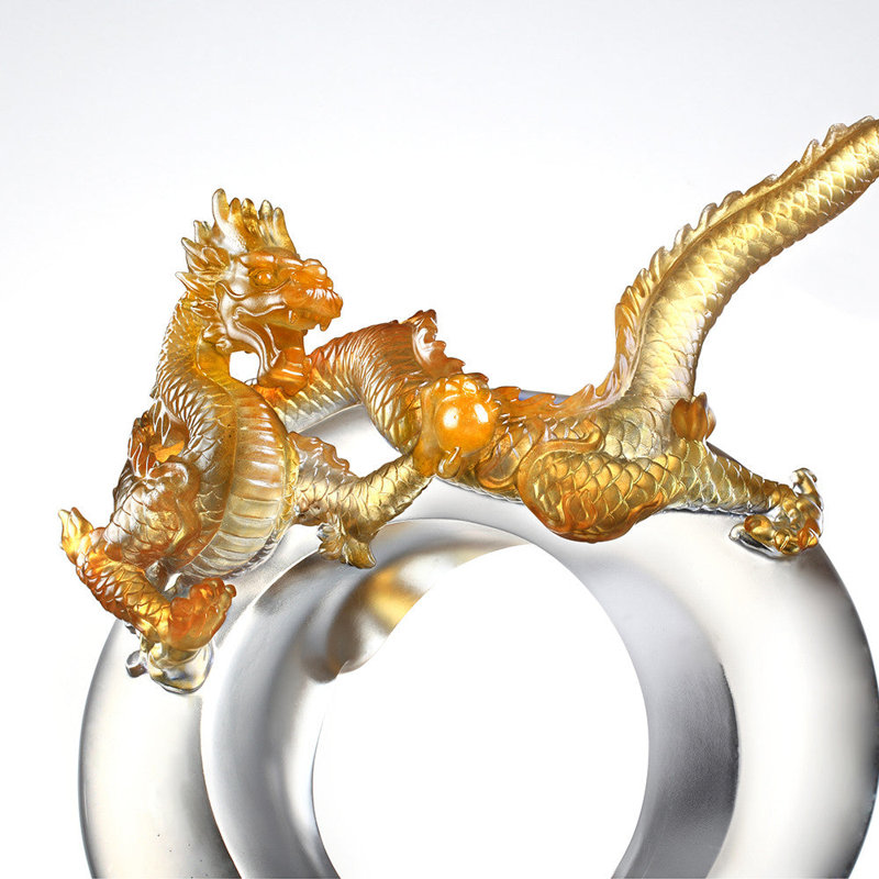 Unstoppable Faith Crystal Art Dragon Sculpture