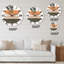 Horloge murale moderne abstrait soleil et lune avec feuille II-60328865