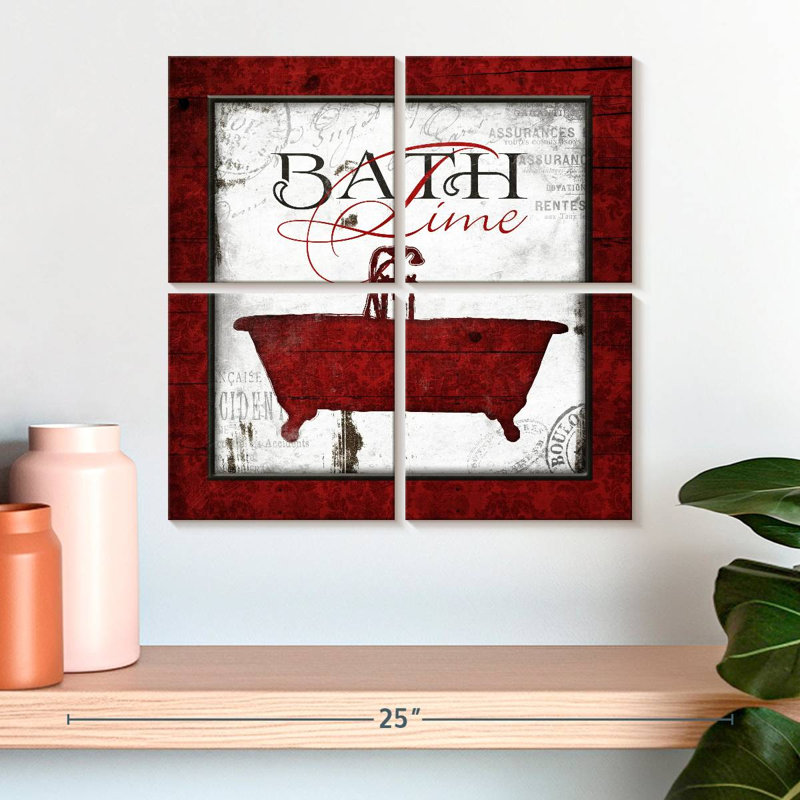 Kerrick Crimson Bath Time, H 18 po x l 18 po
