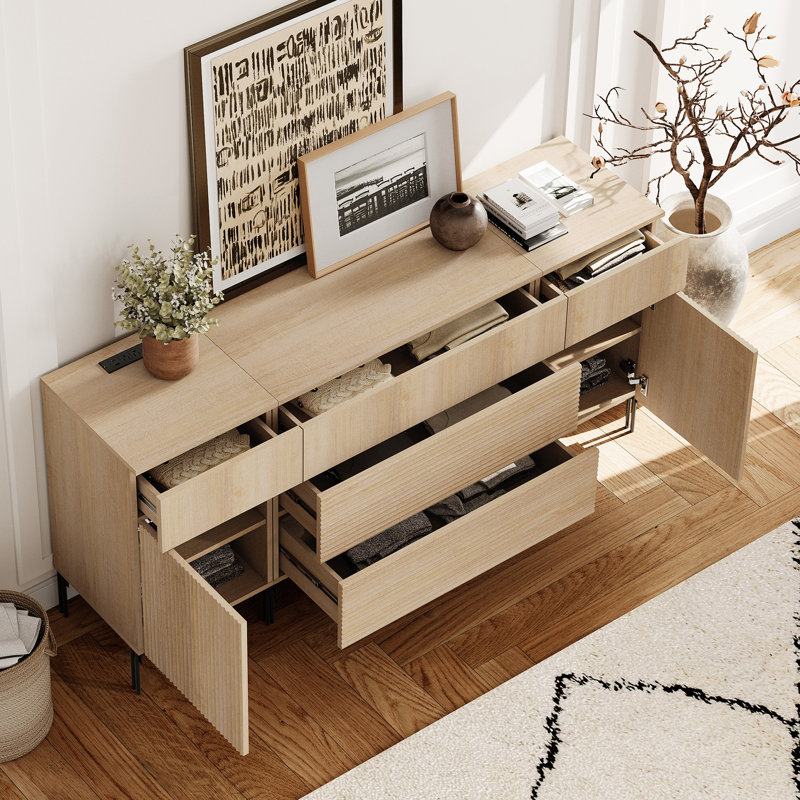 Meuble télé 63 po Aadham, Beige