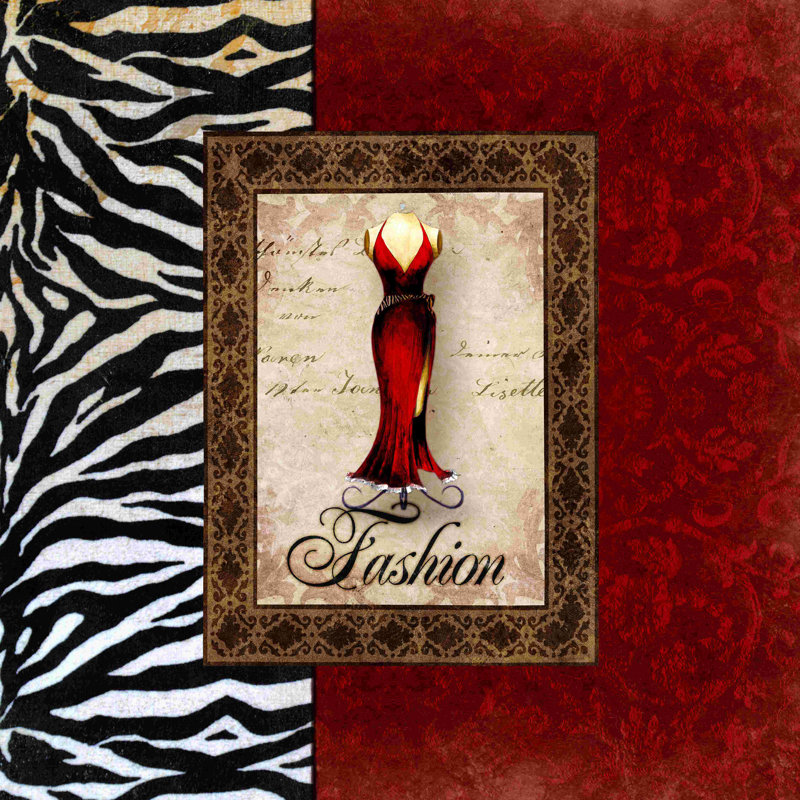 Red Fashion - reproduction sur toile tendue, L 12 po x H 12 po