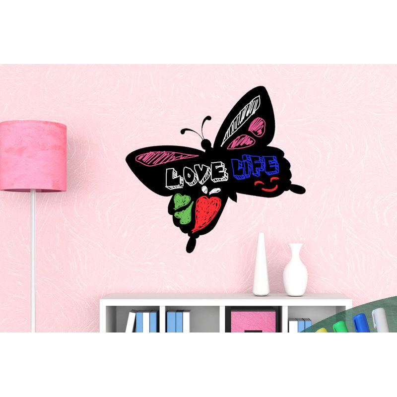 Décalcomanie murale papillon tableau noir