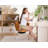 Comfy Swivel Chair Home Office Chair with Hand Woven Back-369902315
