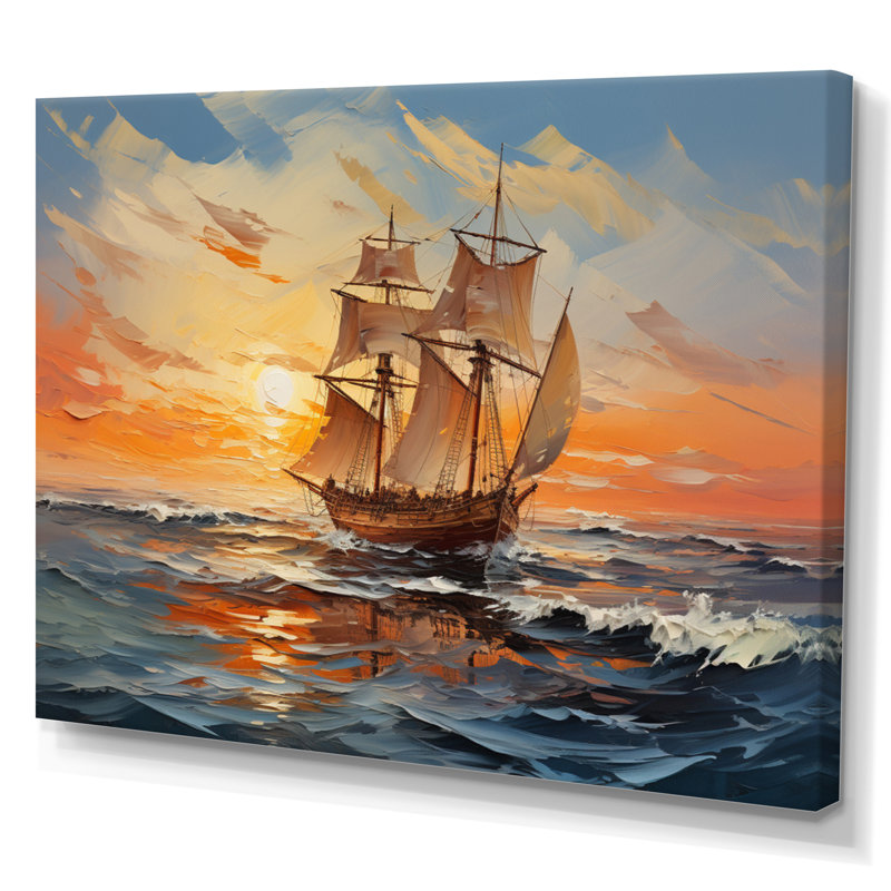 Teja Boat Vibrant voyages II sur toile, H 12 po x l 20 po x P 1 po, Toile tendue