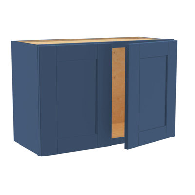 Gallery Now 30 W x 12 D x 18 H Ready-to-Assemble All-Plywood Construction Shaker Standard Wall Cabinet in Navy