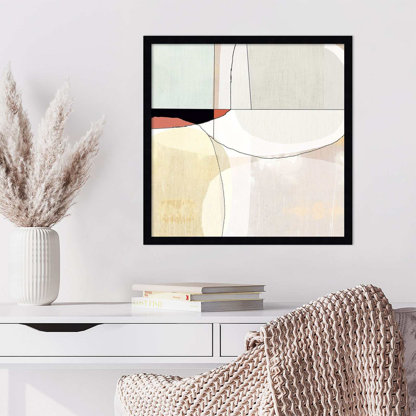 Flagler "Beholder III" Print by Sisa Jasper, 21" H x 21" W, Black