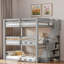 Triple lit superposé avec escalier de rangement-70856105