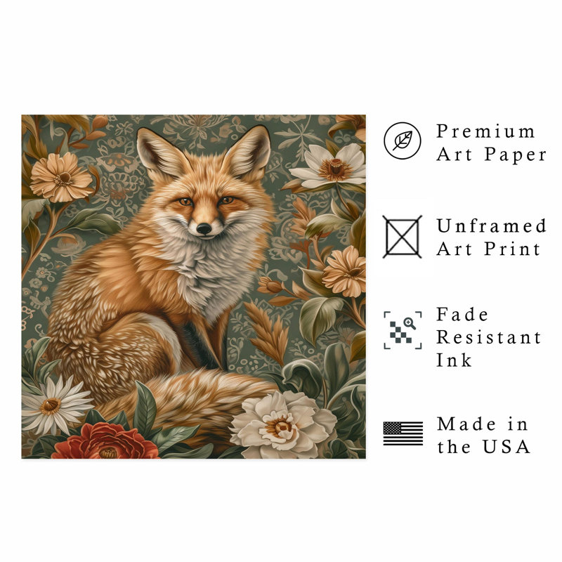 Animaux, animaux, William Morris, H 28 po x l 28 po