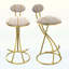 Ensemble de 2 chaises d'appoint rondes rembourrées-118090833