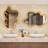 33.46" x 22.24" Irregular Shaped Wall Mirror with Natural Wood Frame