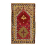 One-of-a-Kind 3'3" X 5'7" Before 1900 Wool Area Rug in