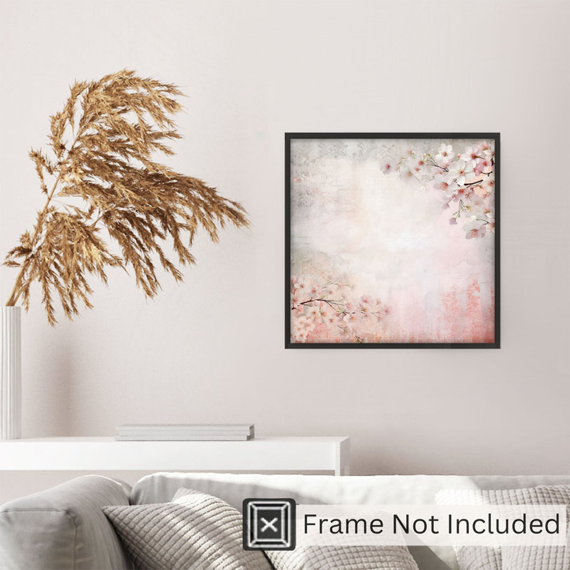 Floral Zen Asian Inspired, H 20 po x l 20 po