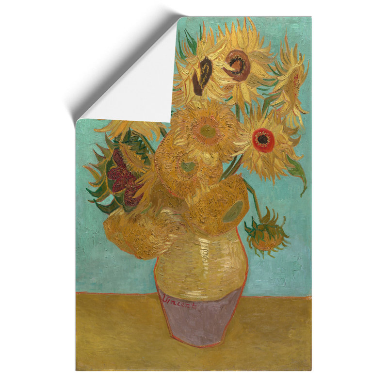 Vase with Twelve Sunflowers by Vincent van Gogh - Frameless Print, 30cm H x 21cm W x 0.1cm D