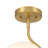 1 - Light Semi Flush Mount with White Jade Glass