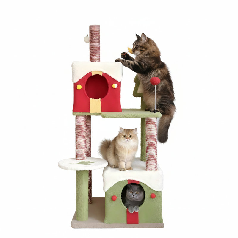 Christmas-Themed Cat Tree