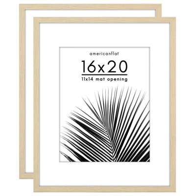 2 Pack of Picture Frames with Mat - Plexiglass Cover