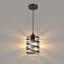 Ensemble de 3 luminaires suspendus industriels, plafonnier noir