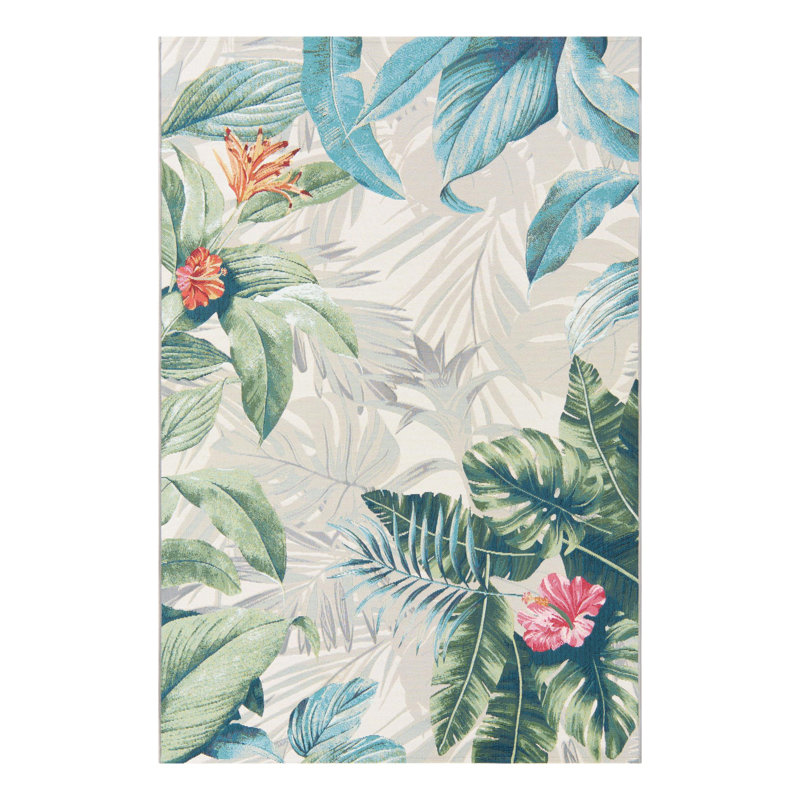 Tapis d'extérieur Anniston Multi_Unique Loom Kula, Rectangle 5 pi 3 po x 8 pi