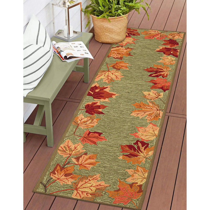 Tapis touffeté à motif floral Dasan, Tapis de couloir 2 pi x 8 pi