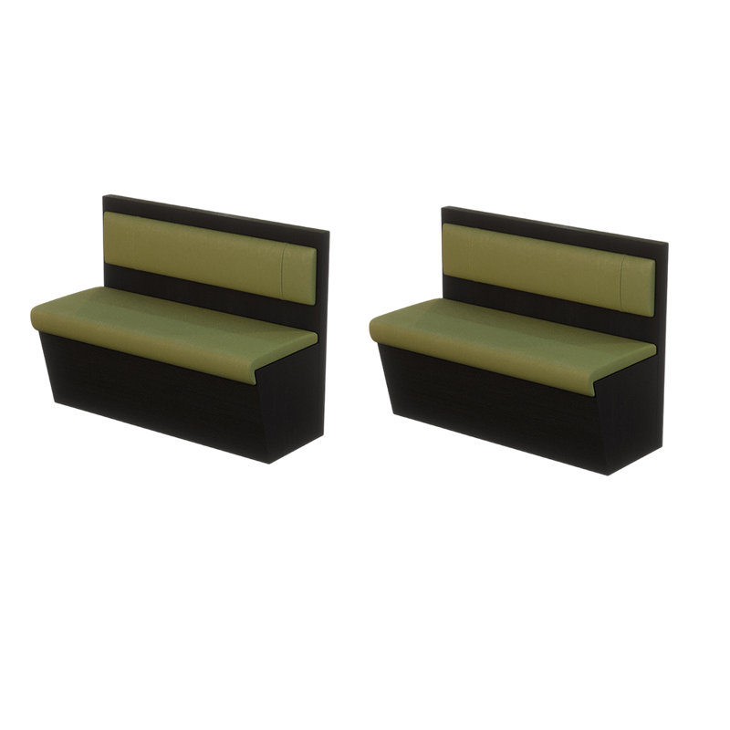 Banc rembourré en similicuir Modern, Vert