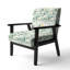 Fauteuil d'appoint rembourré Glam Arctique