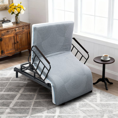 Electric Lift Bed for Home - Adjustable Backrest & Legs with Wired Remote, Built-in Safety Rails, Easy-Access Care Bed