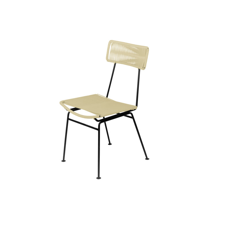Chaise Hapi, Ivoire/noir