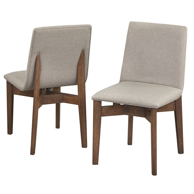 Parisi 19'' H Upholstered Side Chair, Walnut