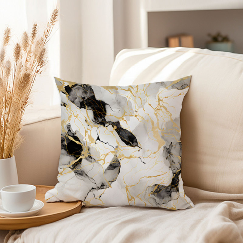 Abstract Geode Marble Agate Pattern - IX Modern Throw Pillow Cover, 20x20