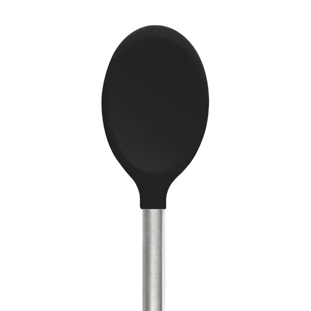 Silicone Mixing Spoon - Light Aqua, Black