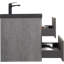 Meuble-lavabo flottant moderne avec lavabo à sable en quartz et tiroirs à fermeture en douceur