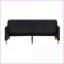 Canapé-lit convertible moderne en similicuir noir - Mobilier de salon 79 po avec structure en contreplaqué durable | Noir | Similicuir | Contreplaqué