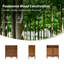 Commode cannelée en bois massif à 3 tiroirs de l 28 po Kaybri avec prise de courant intégrée et assemblage simple-652952981