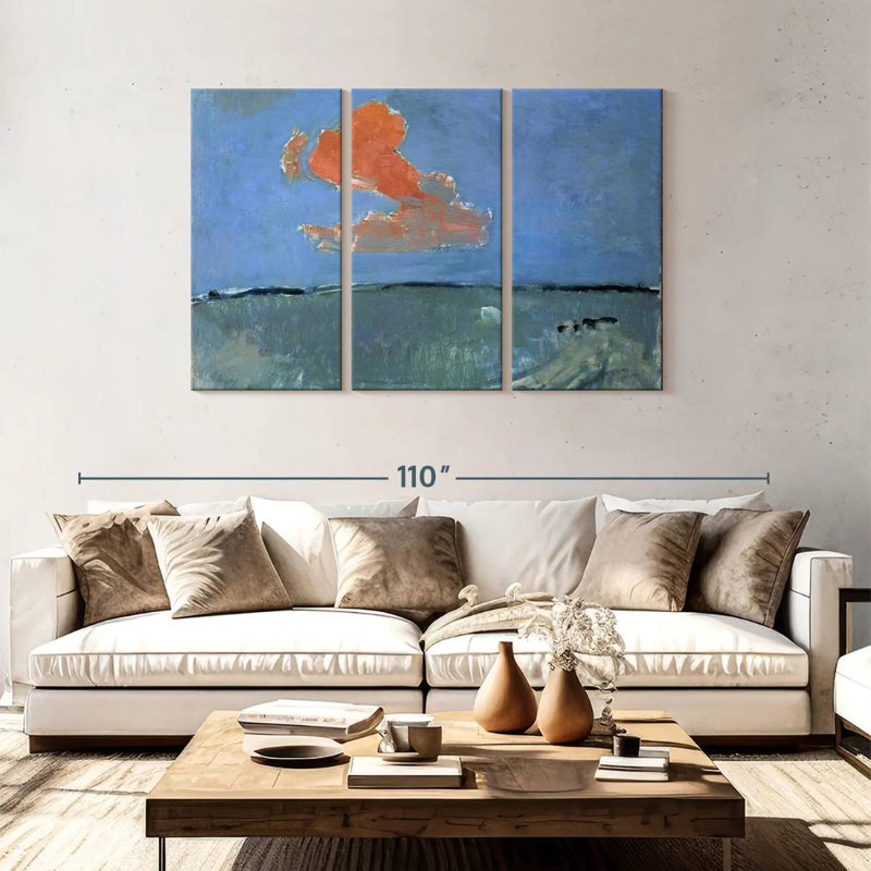Avery, le nuage rouge, H 48 po x l 74 po