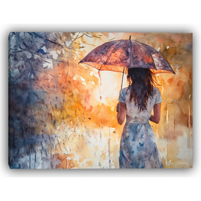 Lumière sous la pluie - Art sur toile aquarelle