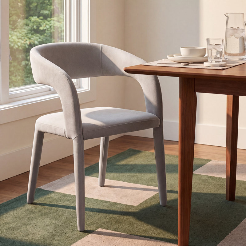 Freestyle Vegan Leather Dining Armchair, Gray