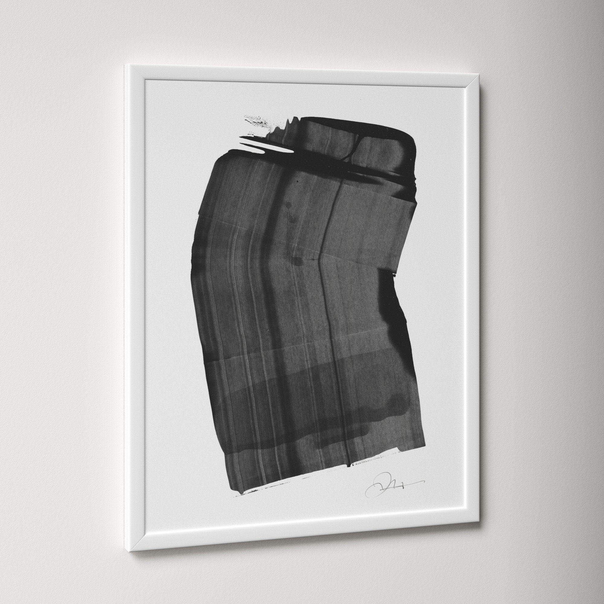 Brushstroke 1 by Jacques Pilon, White, 30" H x 24" W x 1.25" D