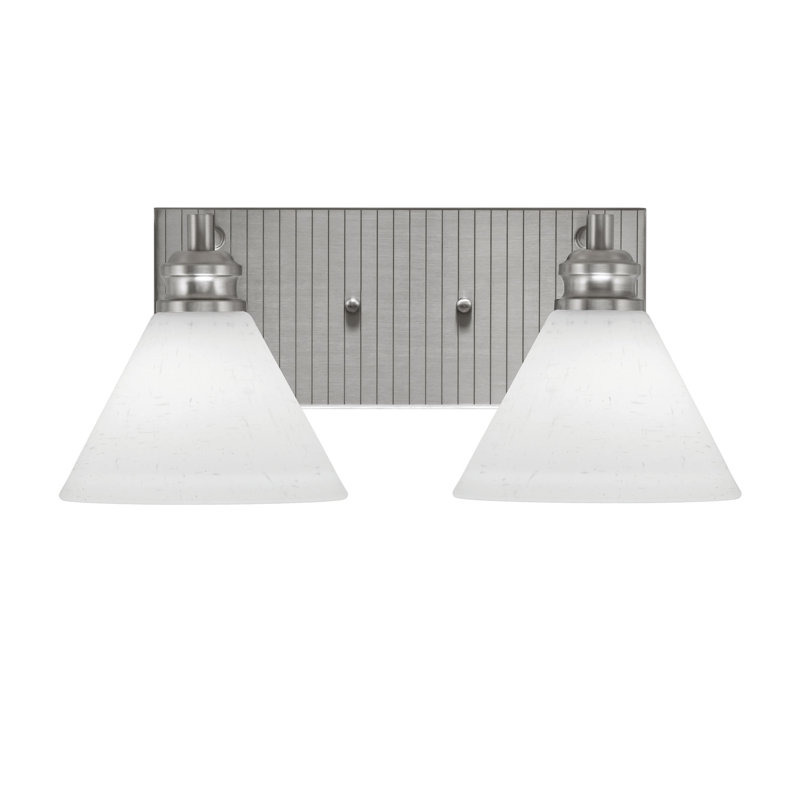 Éclairage pour meuble-lavabo à 2 lumières Jarodd, Nickel brossé