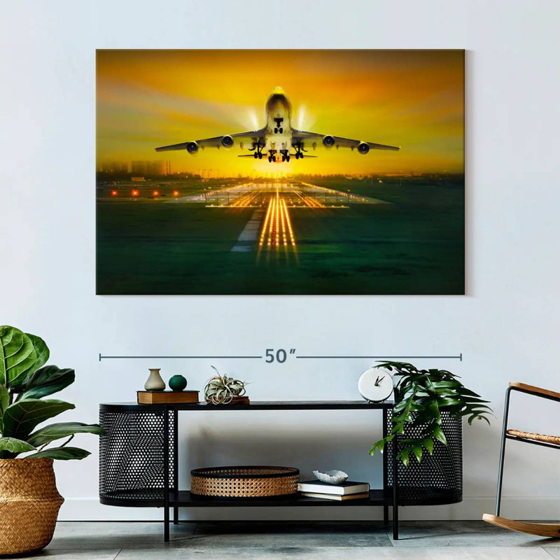 Impression sur toile, Commercial Airplanes, H 34 po x l 51 po x P 1,25 po
