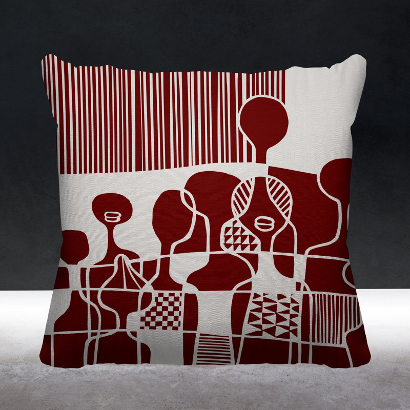 Housse de coussin et insert Ori Oudtoor, L 15 po x H 15 po, Rouge