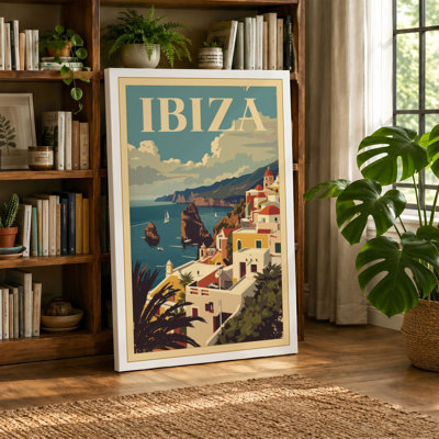 Postcard from Ibiza Vintage - Wrapped Canvas